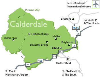 Map of Calderdale