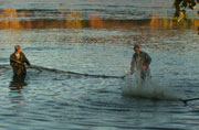 Men fishing in Vodnany