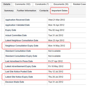 Planning application timescales