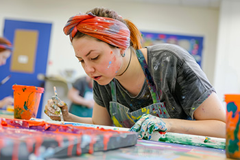 woman painting